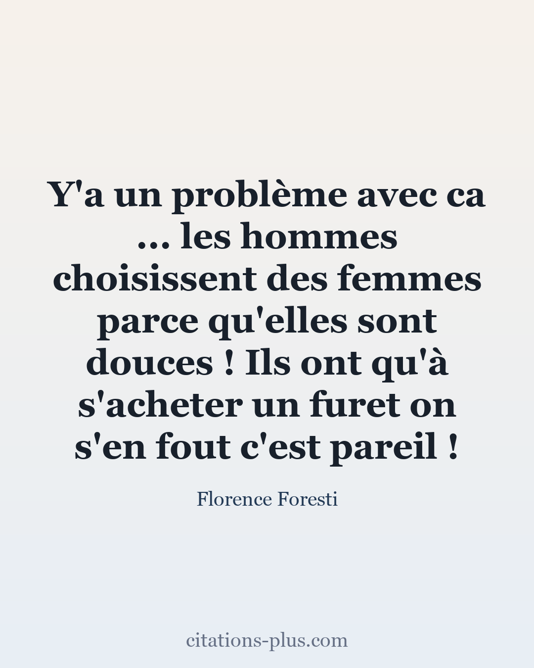 Carte Premium clair — Florence Foresti
