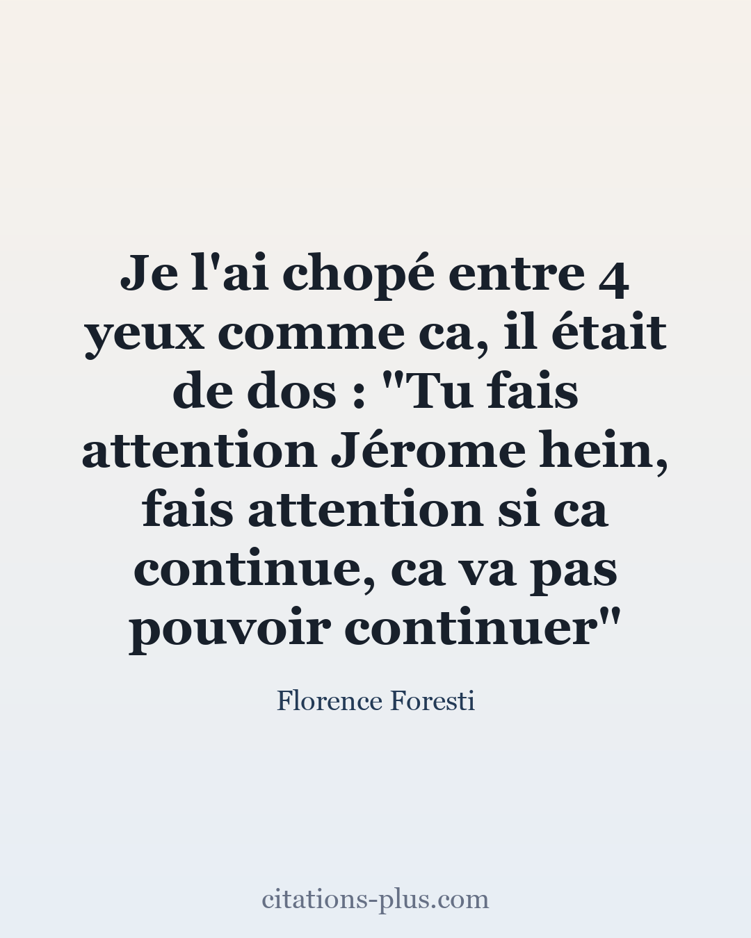 Carte Premium clair — Florence Foresti