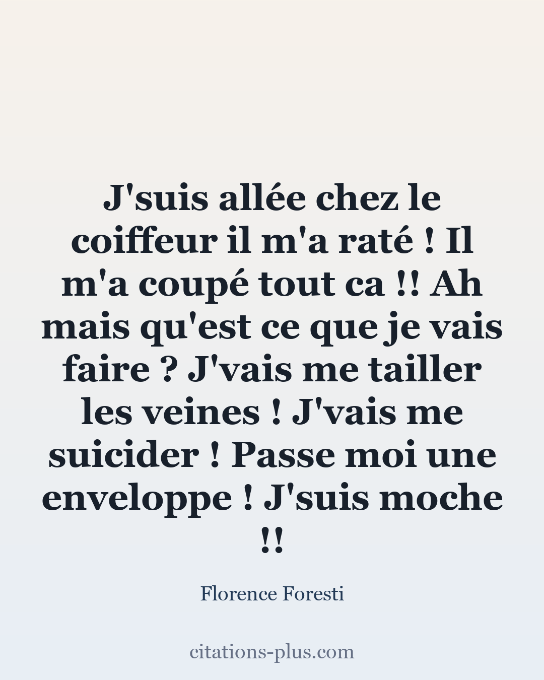 Carte Premium clair — Florence Foresti