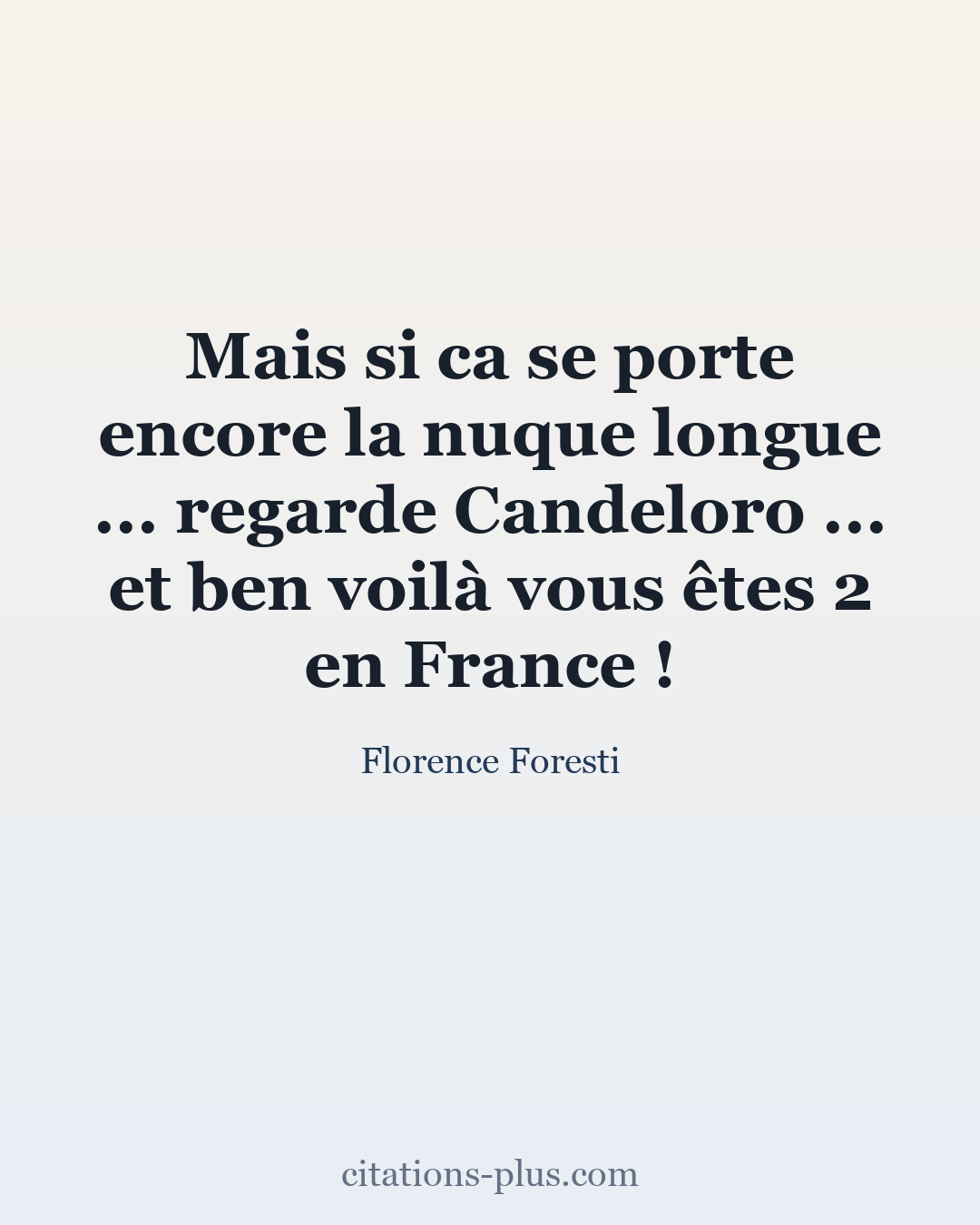 Carte Premium clair — Florence Foresti