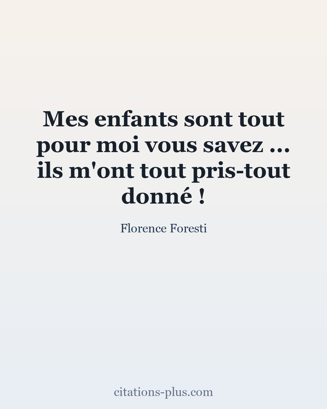Carte Premium clair — Florence Foresti