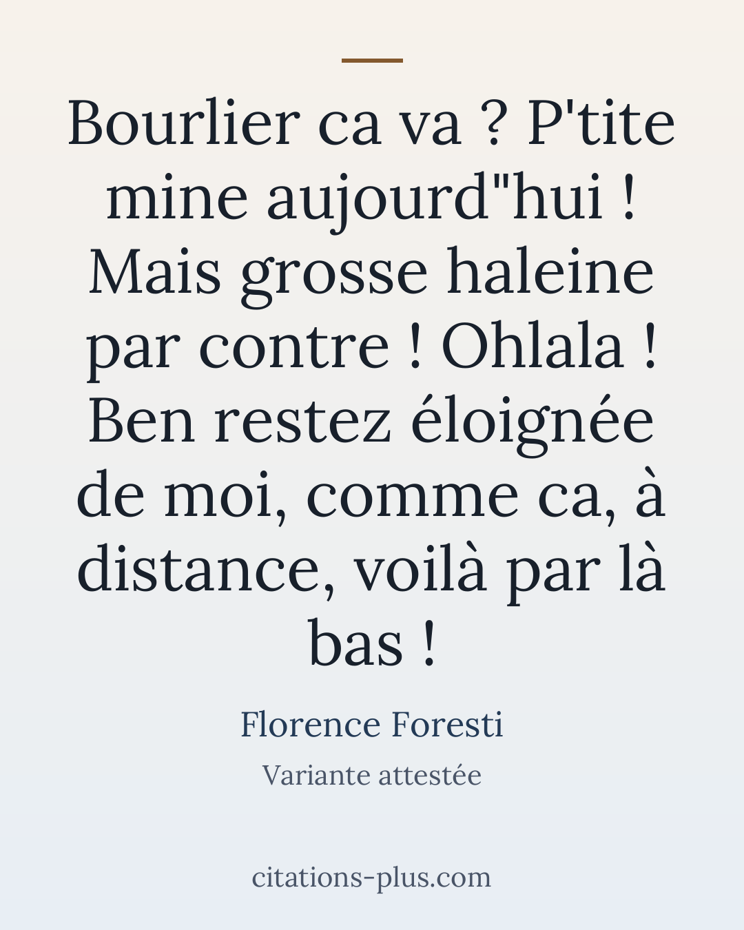 Carte Premium clair — Florence Foresti