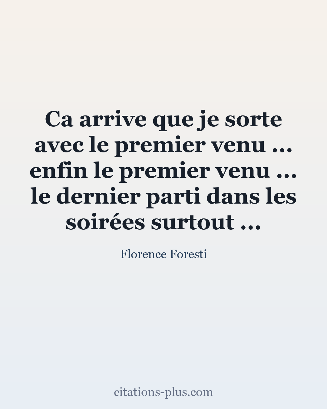 Carte Premium clair — Florence Foresti