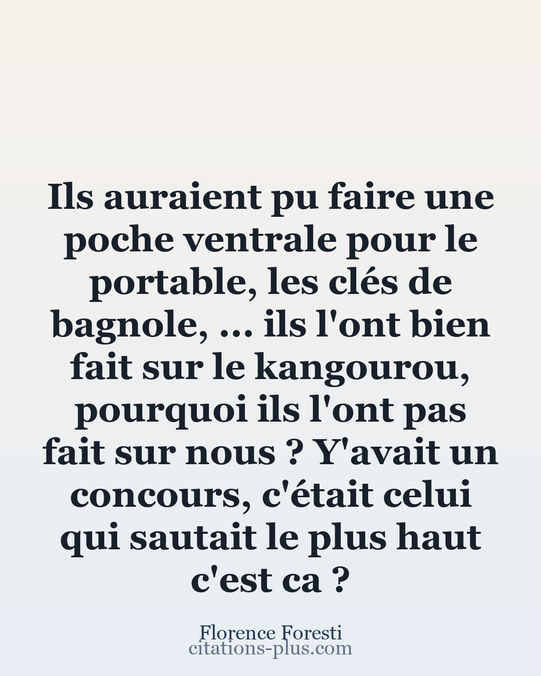 Carte Premium clair — Florence Foresti