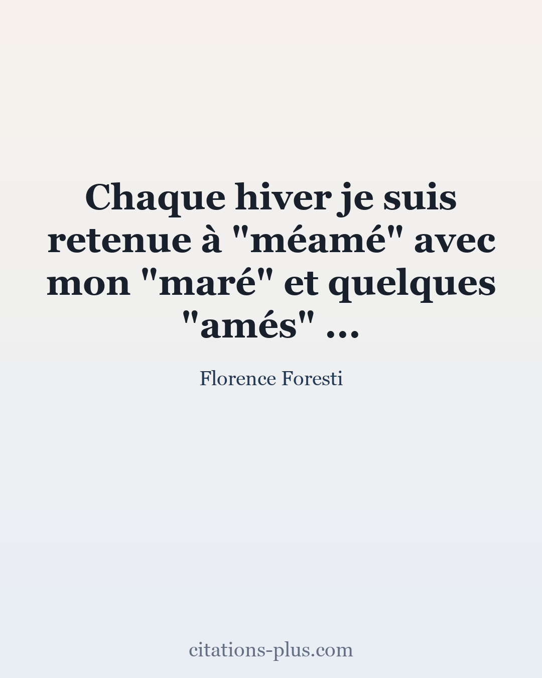 Carte Premium clair — Florence Foresti