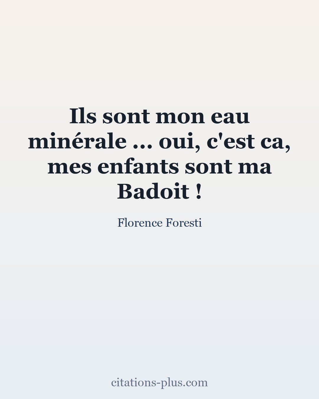 Carte Premium clair — Florence Foresti