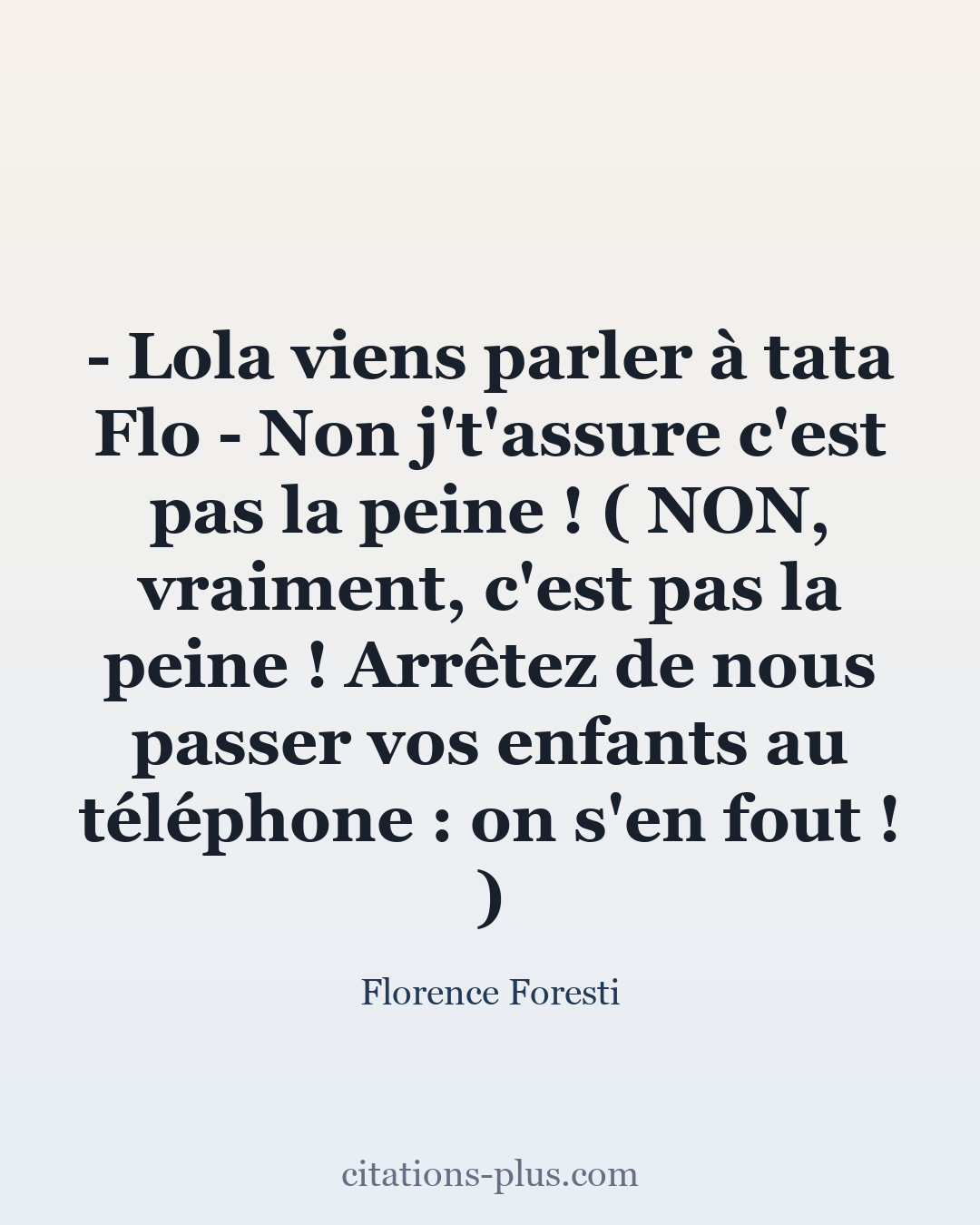 Carte Premium clair — Florence Foresti