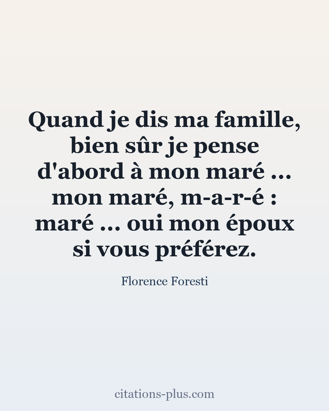 Carte Premium clair — Florence Foresti