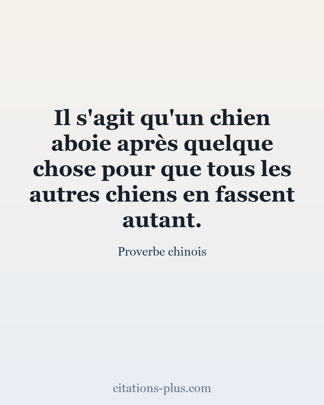 Carte Premium clair — Proverbe chinois