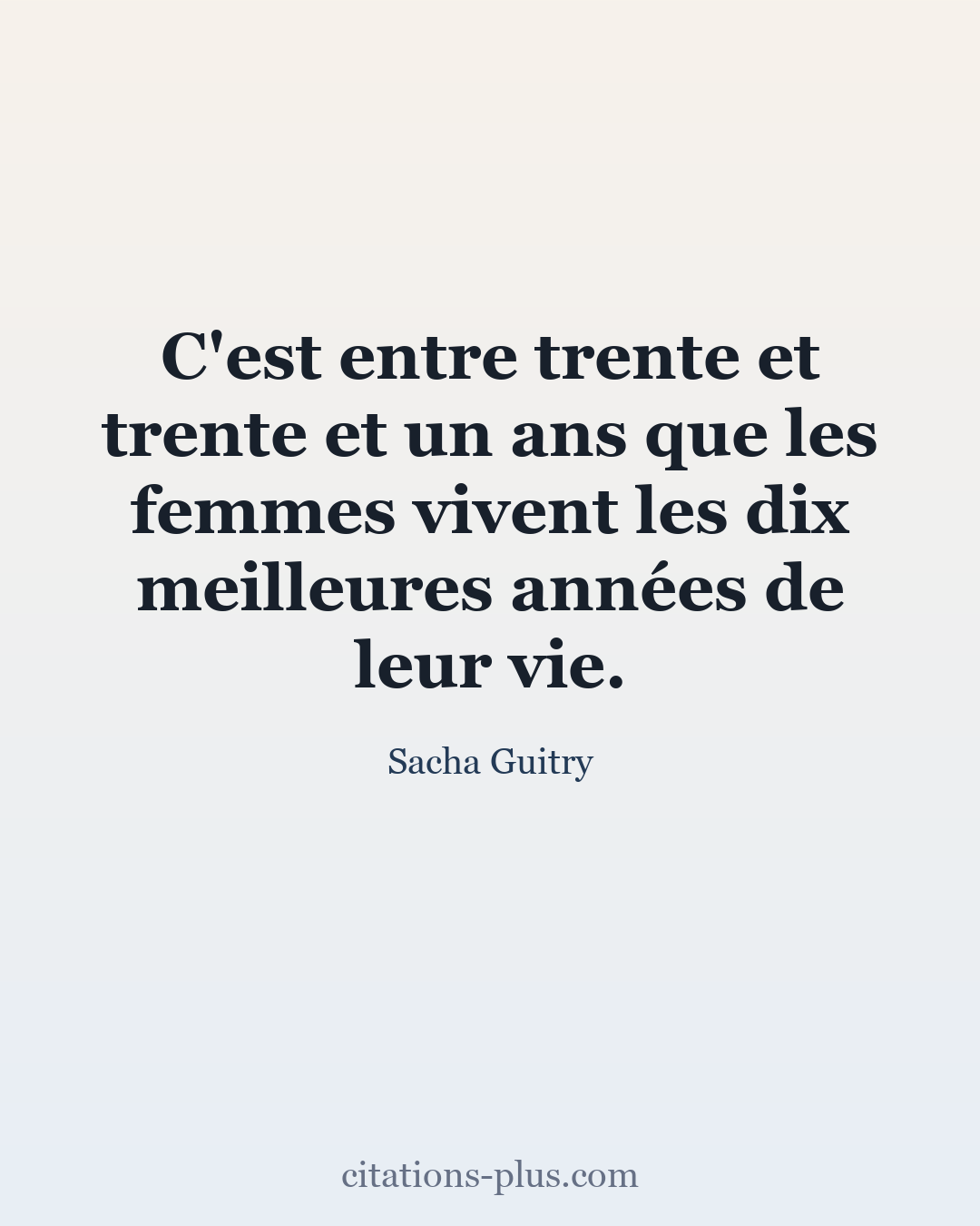 Carte Premium clair — Sacha Guitry
