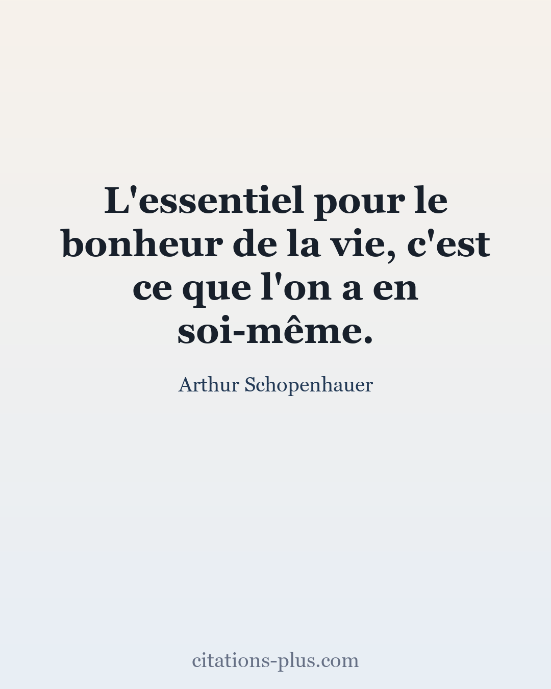 Carte Premium clair — Arthur Schopenhauer