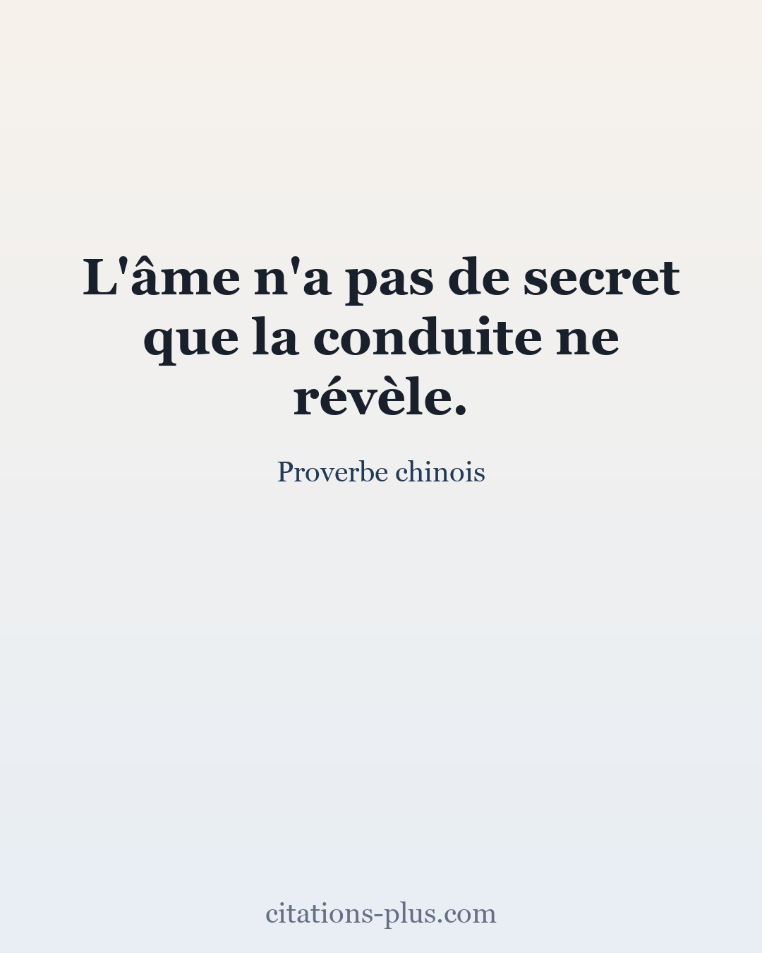 Carte Premium clair — Proverbe chinois