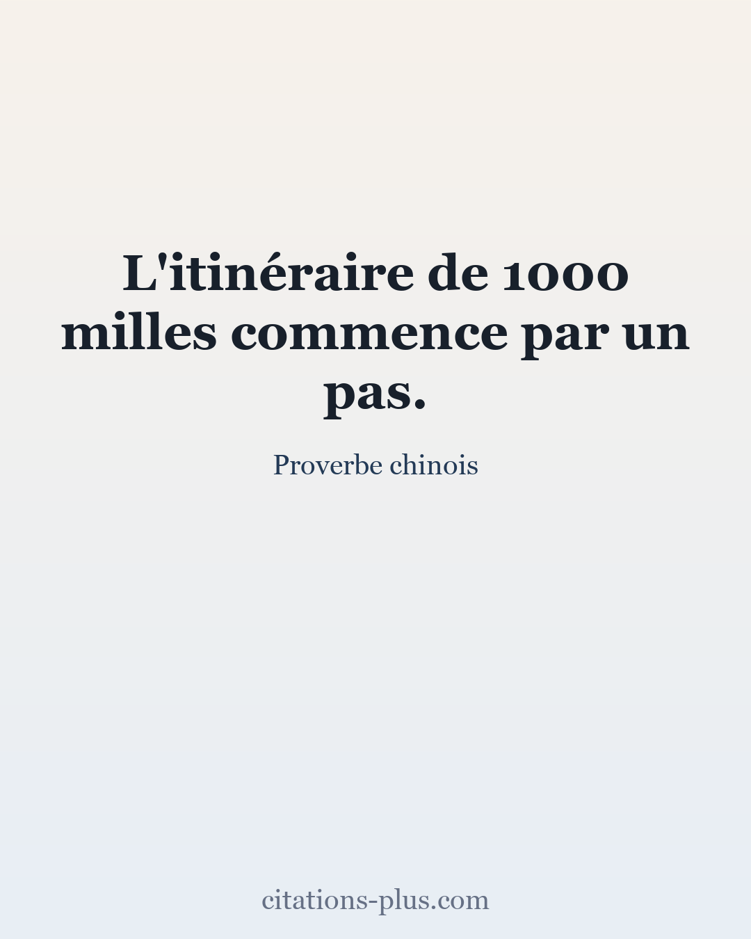 Carte Premium clair — Proverbe chinois