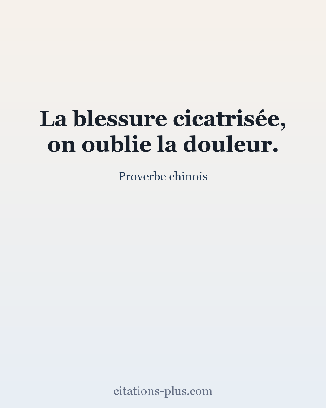 Carte Premium clair — Proverbe chinois
