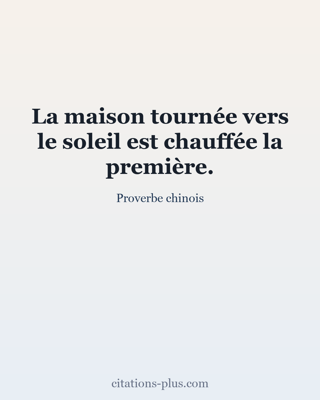 Carte Premium clair — Proverbe chinois