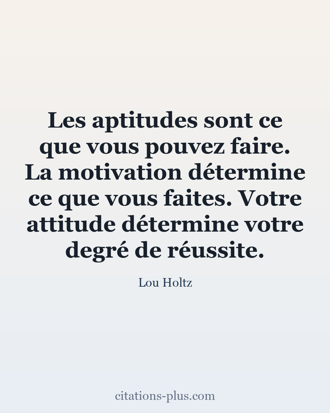 Carte Premium clair — Lou Holtz