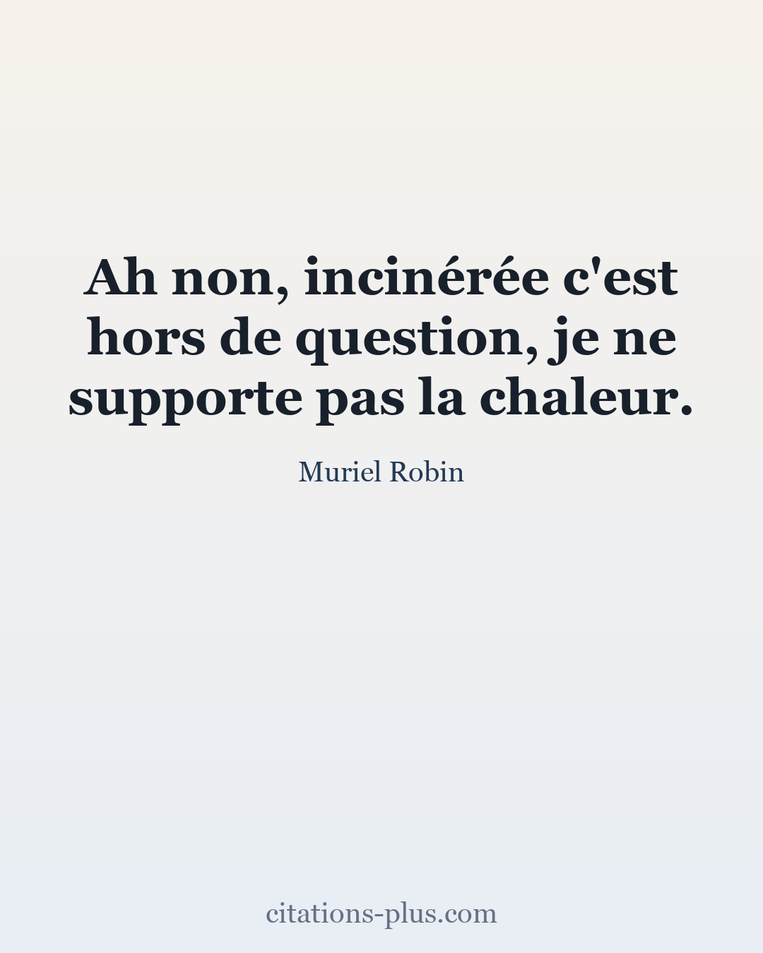Carte Premium clair — Muriel Robin