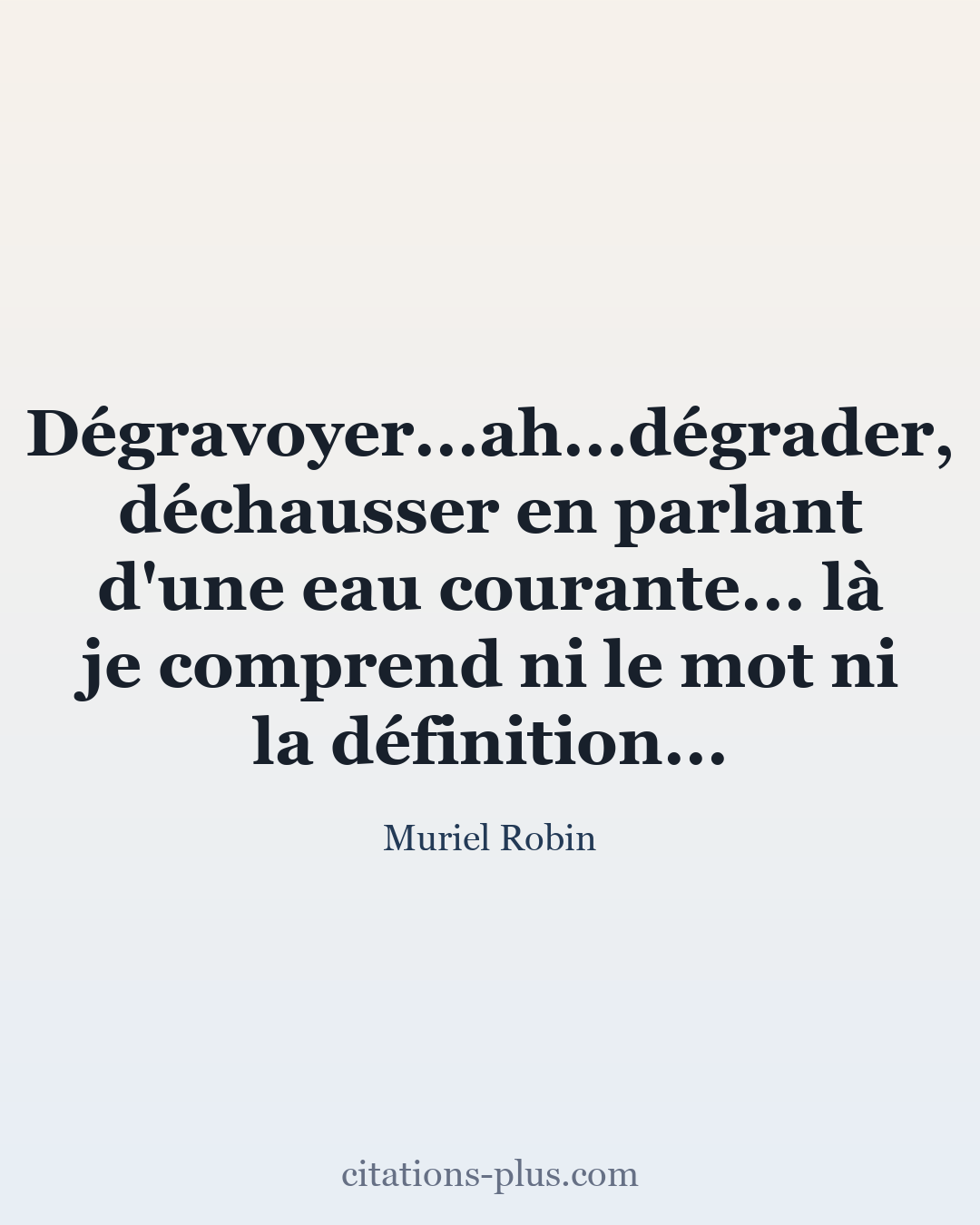 Carte Premium clair — Muriel Robin