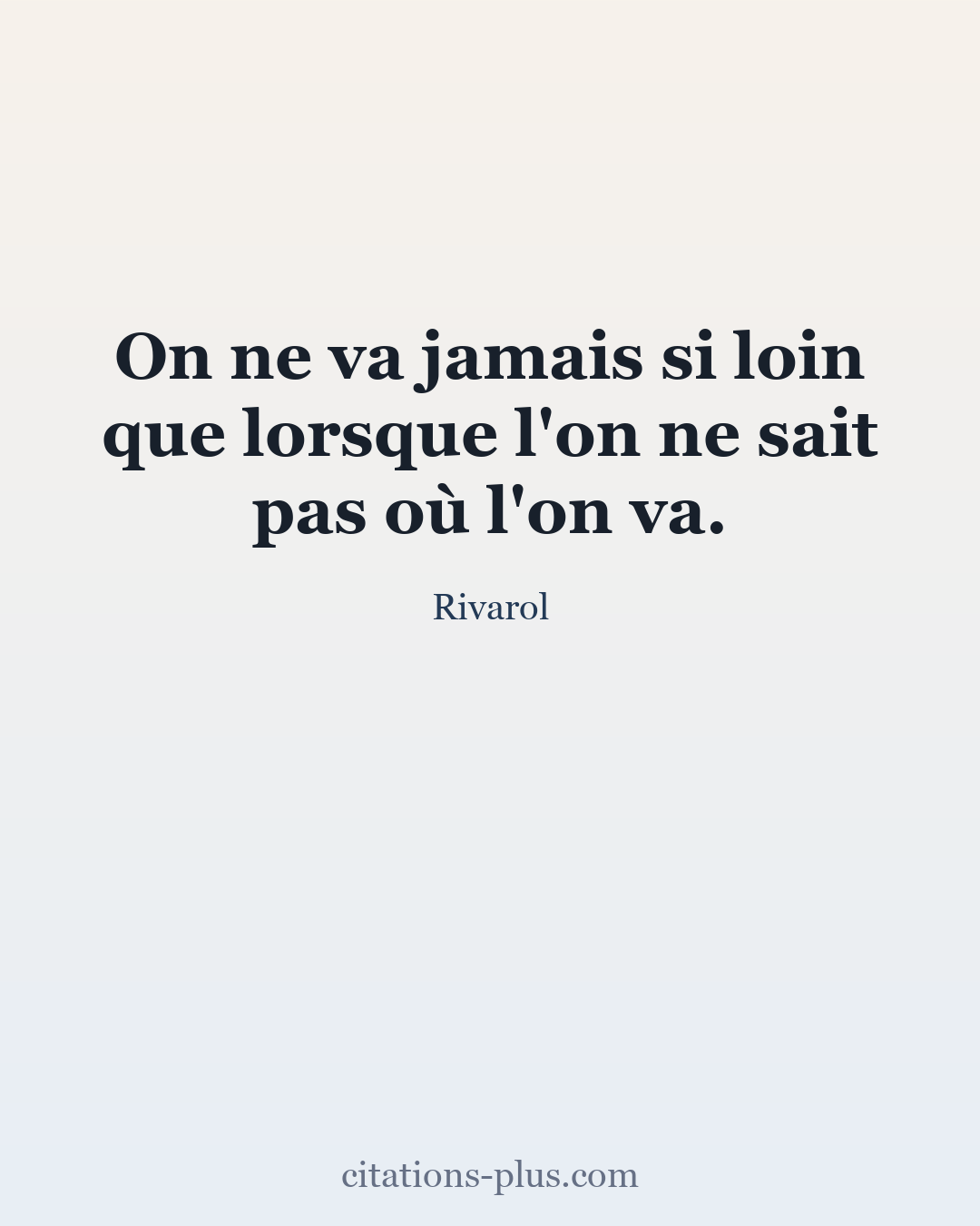 Carte Premium clair — Antoine de Rivarol