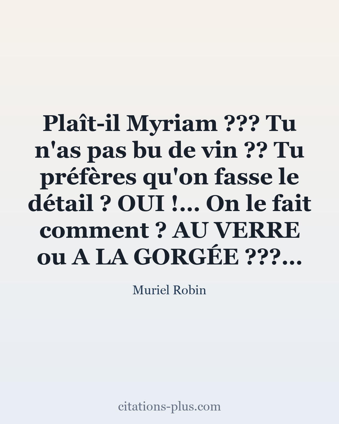 Carte Premium clair — Muriel Robin