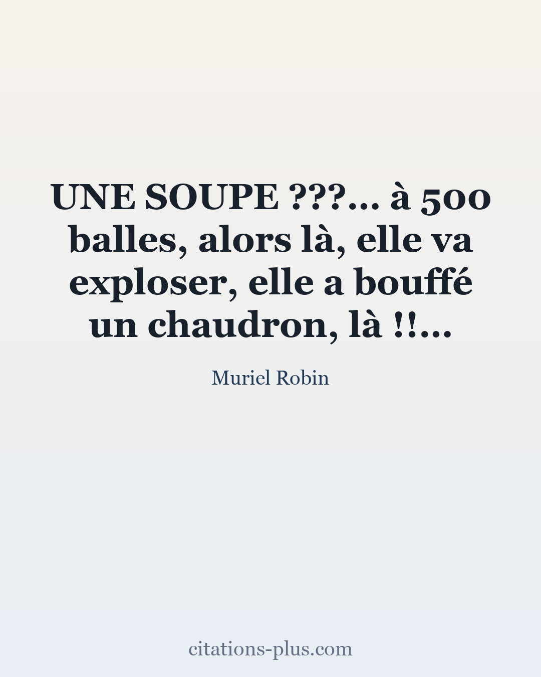 Carte Premium clair — Muriel Robin