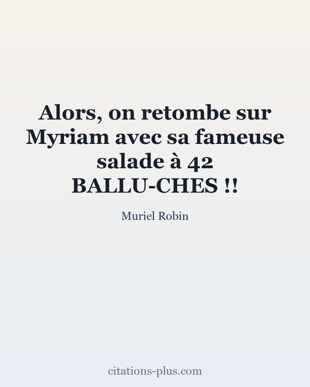 Carte Premium clair — Muriel Robin