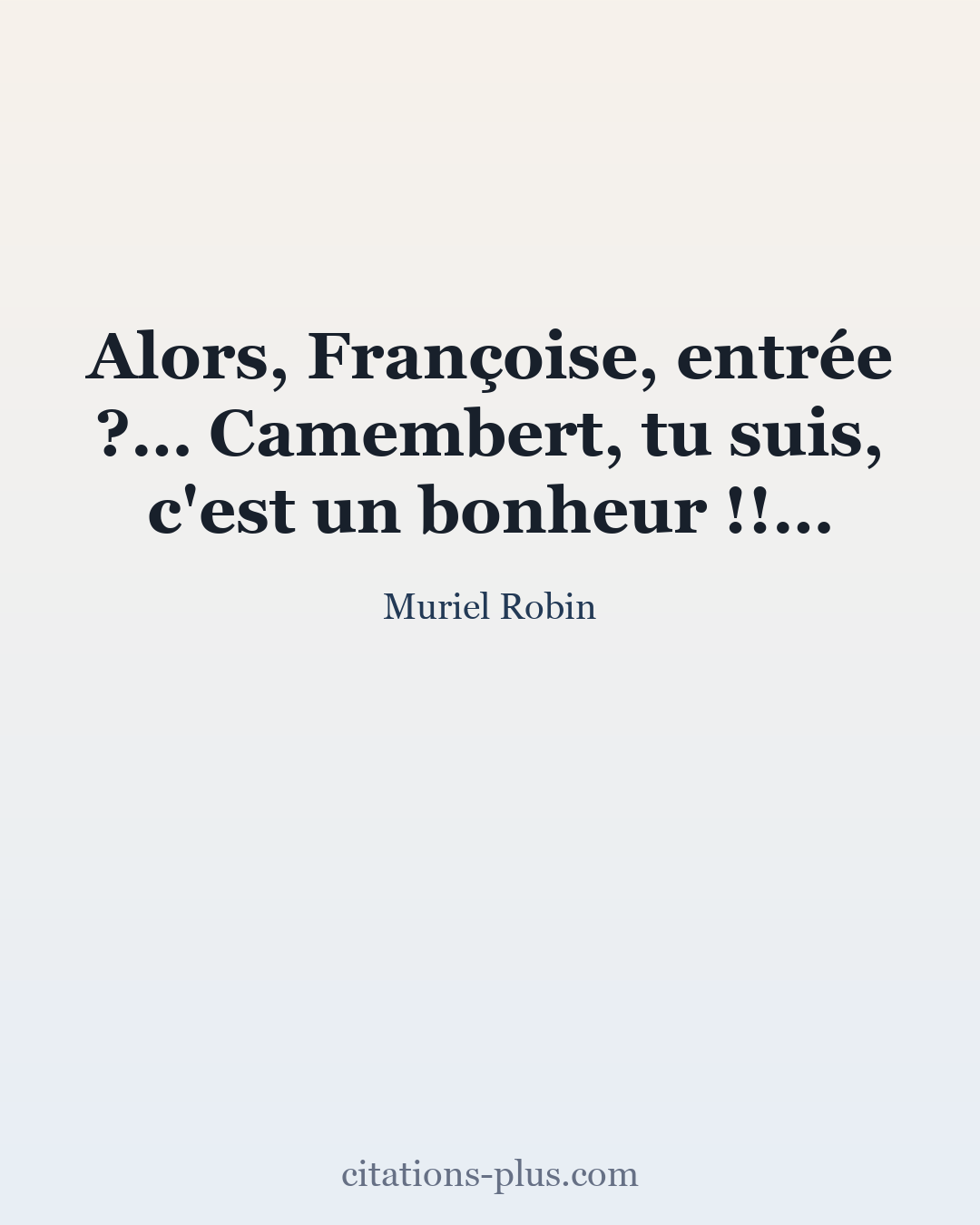 Carte Premium clair — Muriel Robin
