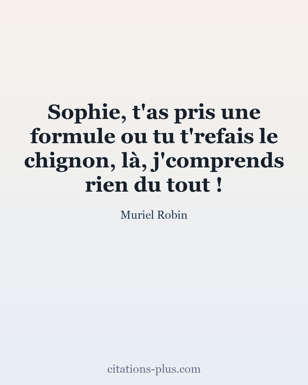 Carte Premium clair — Muriel Robin