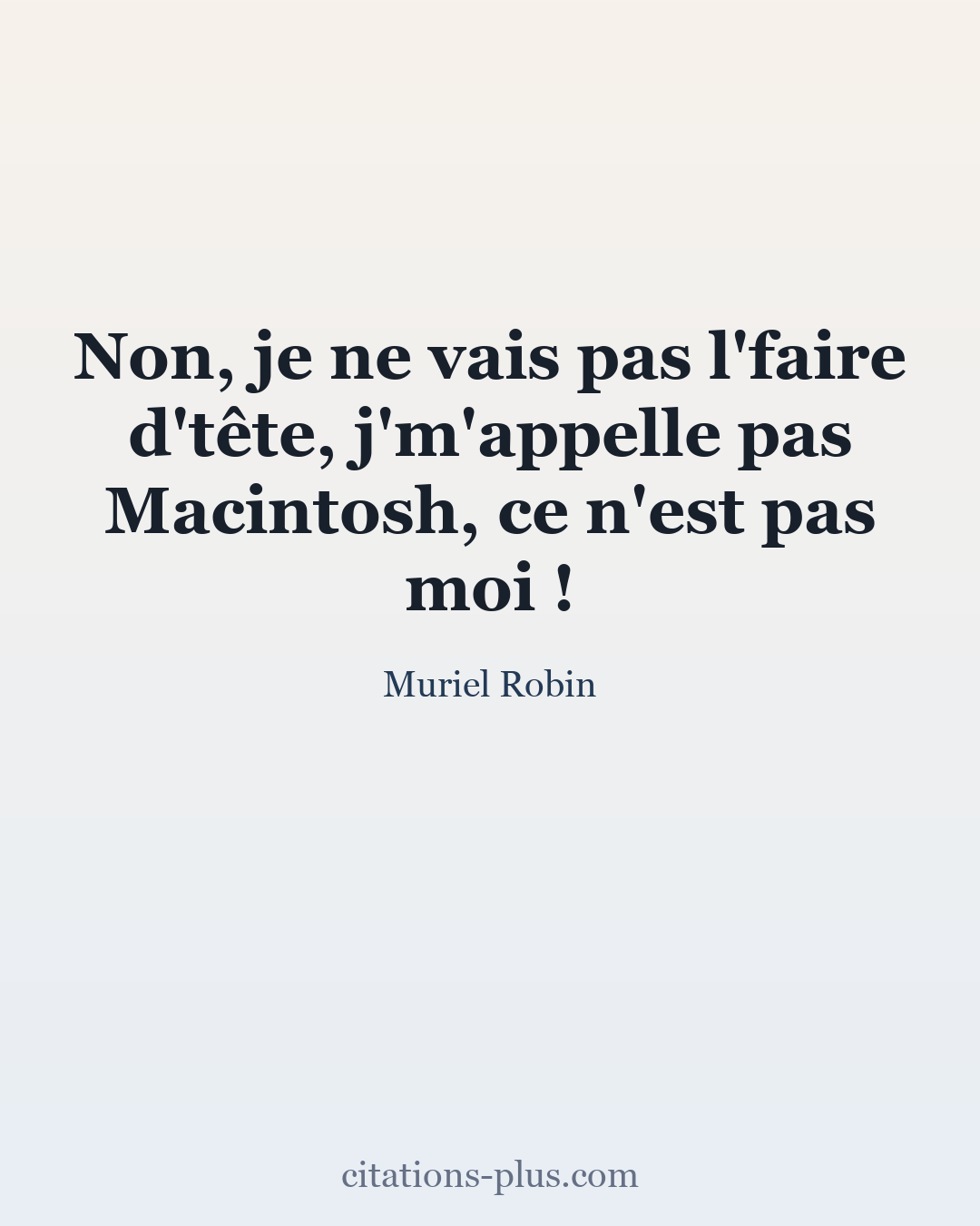 Carte Premium clair — Muriel Robin