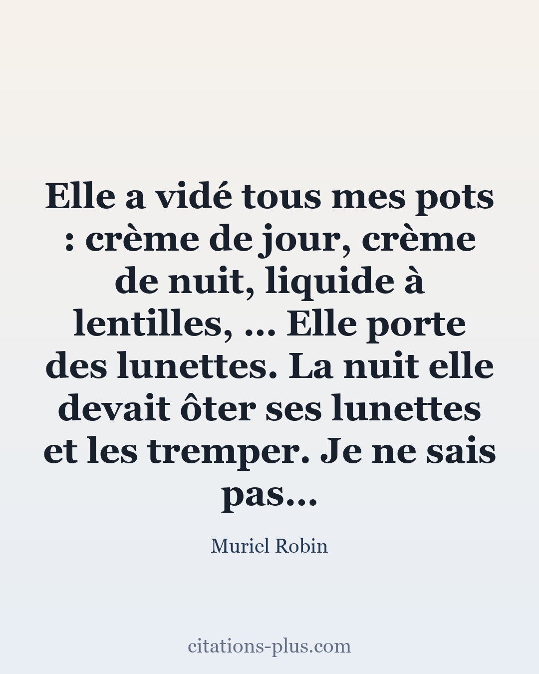 Carte Premium clair — Muriel Robin