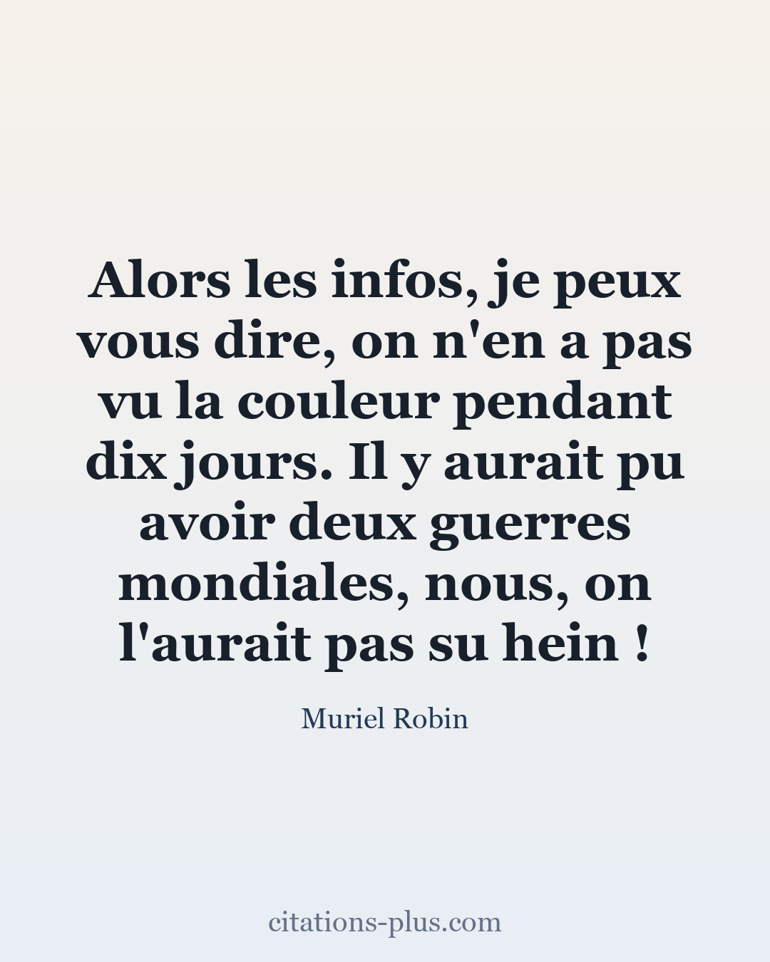 Carte Premium clair — Muriel Robin