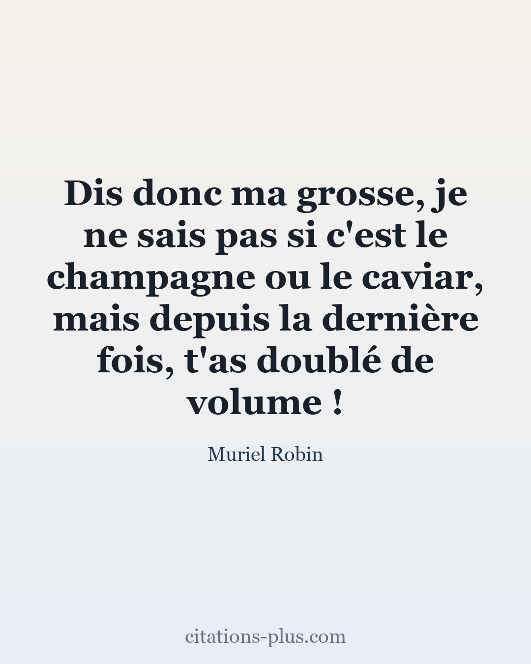 Carte Premium clair — Muriel Robin