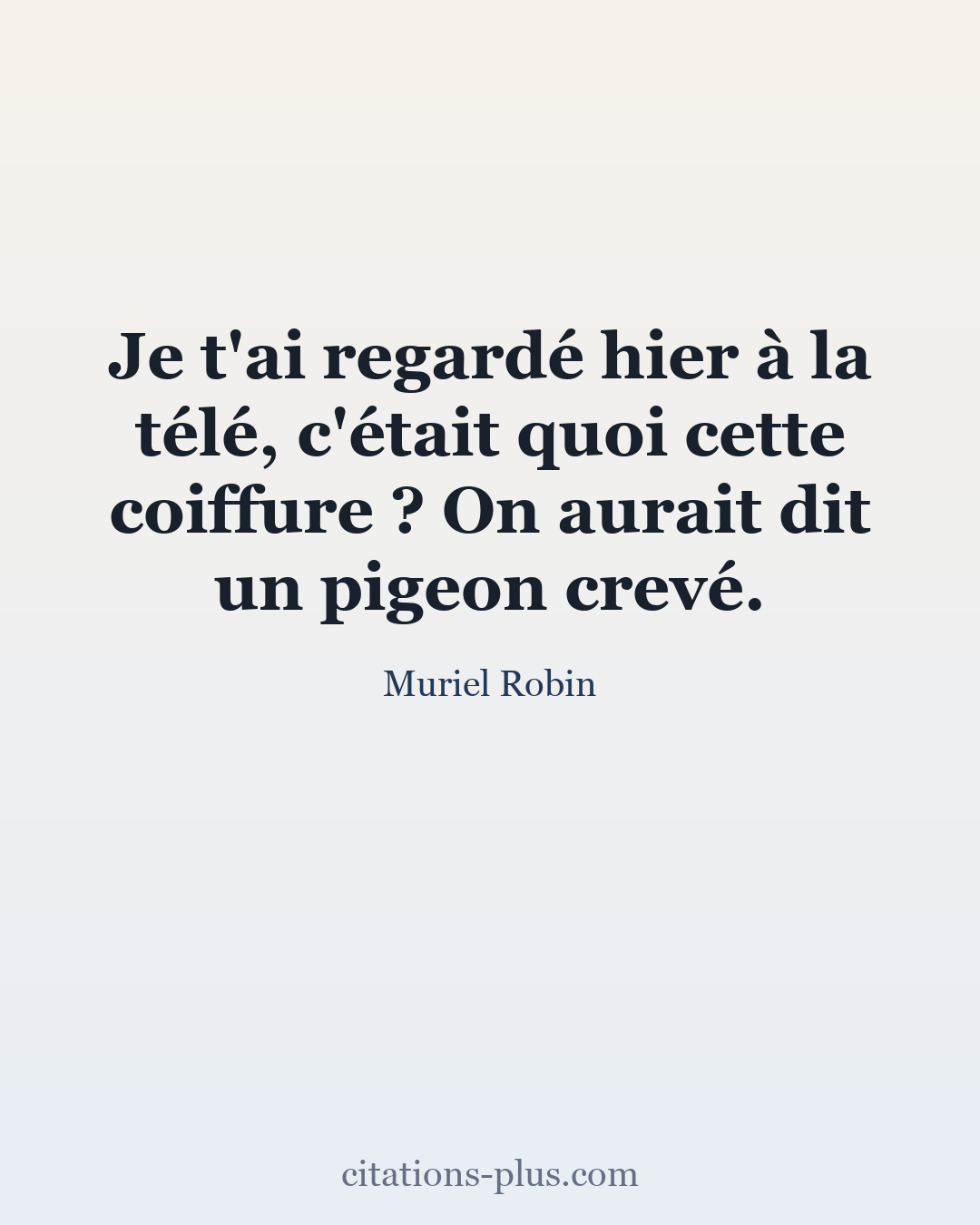 Carte Premium clair — Muriel Robin