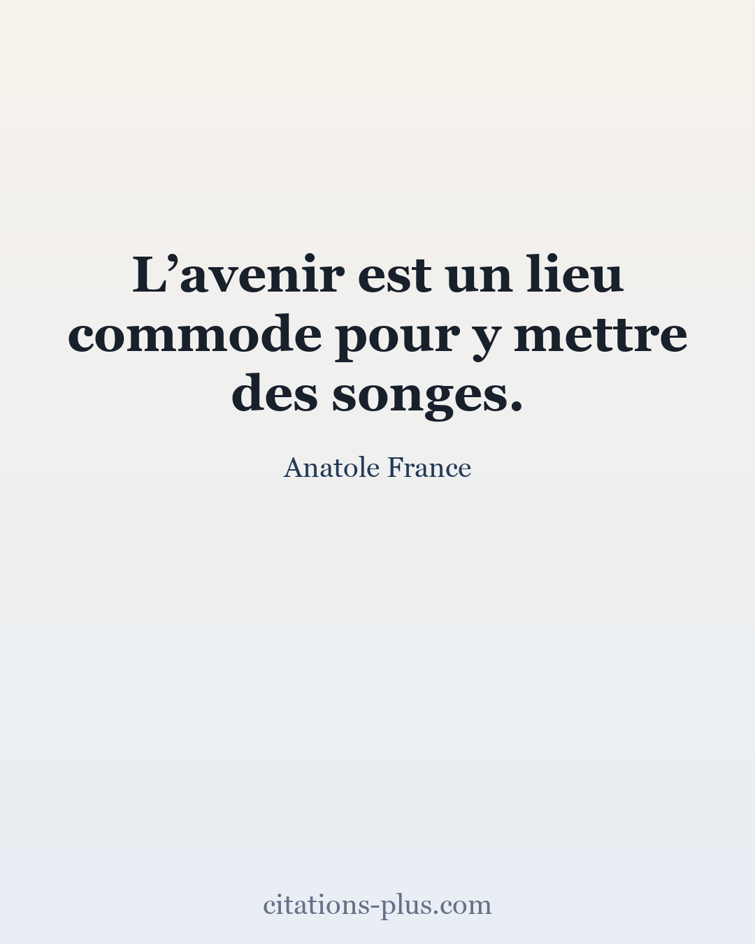 Carte Premium clair — Anatole France