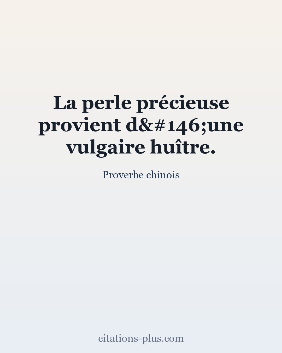 Carte Premium clair — Proverbe chinois