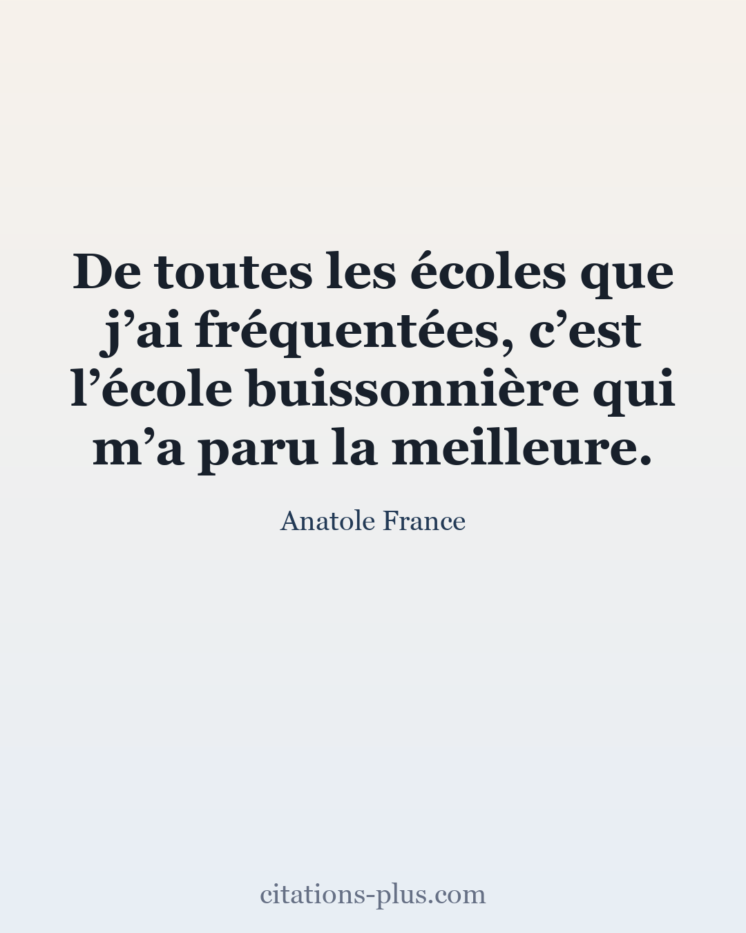 Carte Premium clair — Anatole France