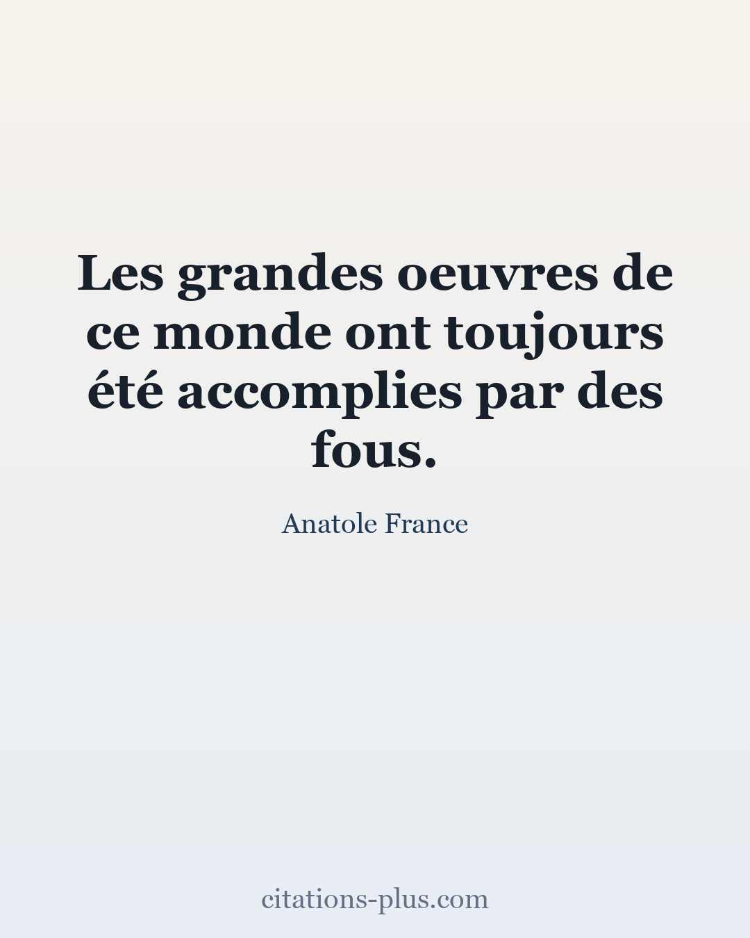 Carte Premium clair — Anatole France