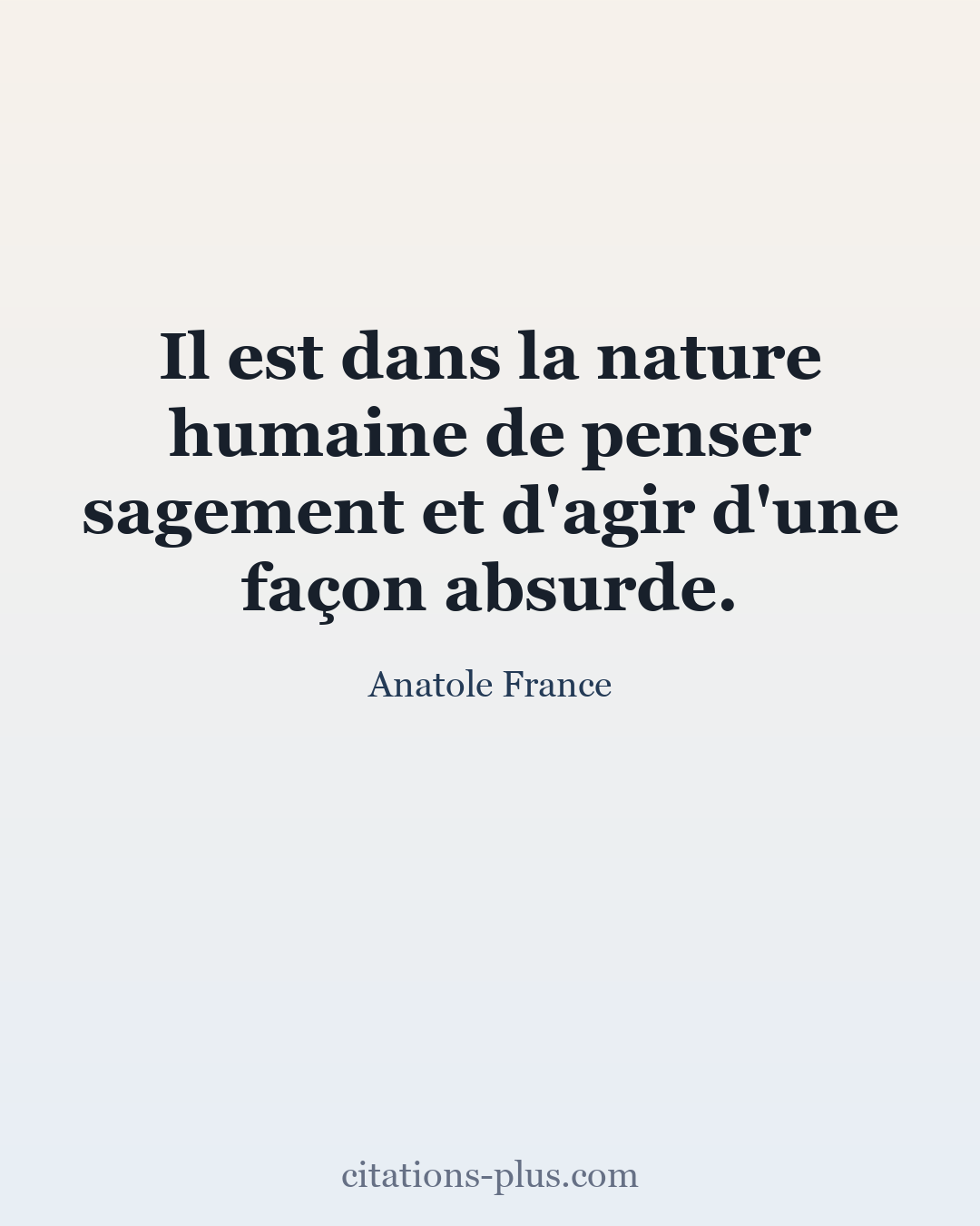 Carte Premium clair — Anatole France