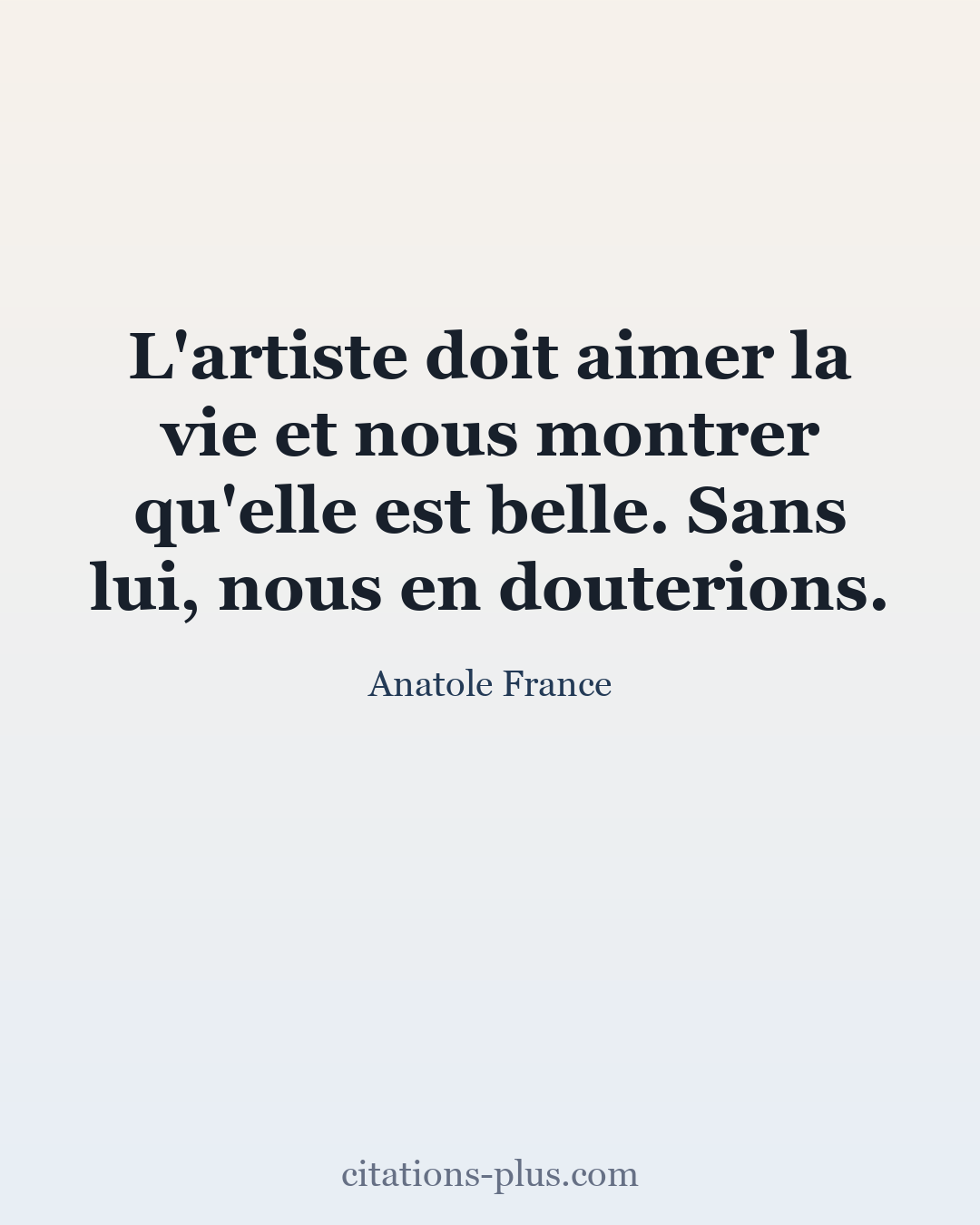 Carte Premium clair — Anatole France
