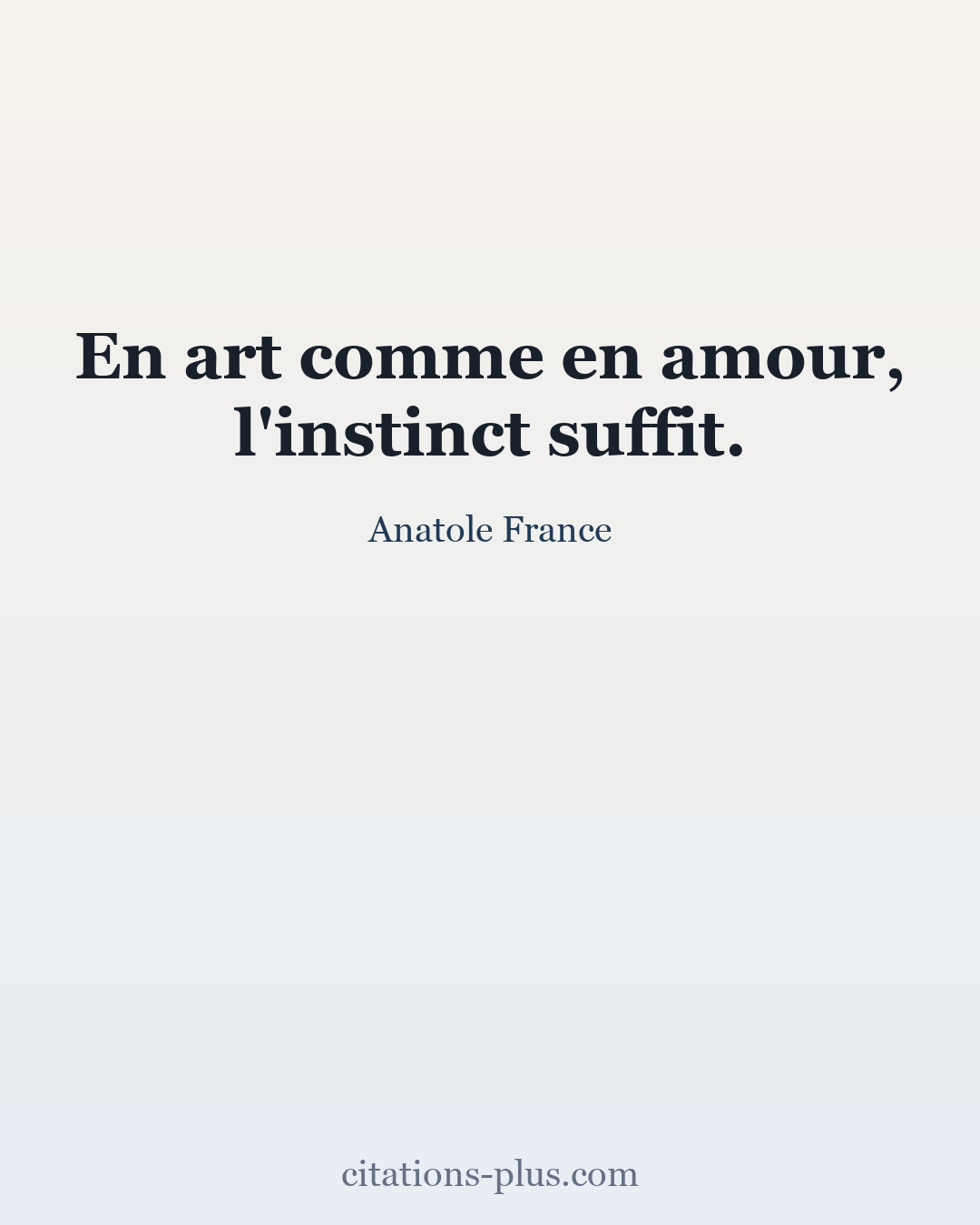 Carte Premium clair — Anatole France
