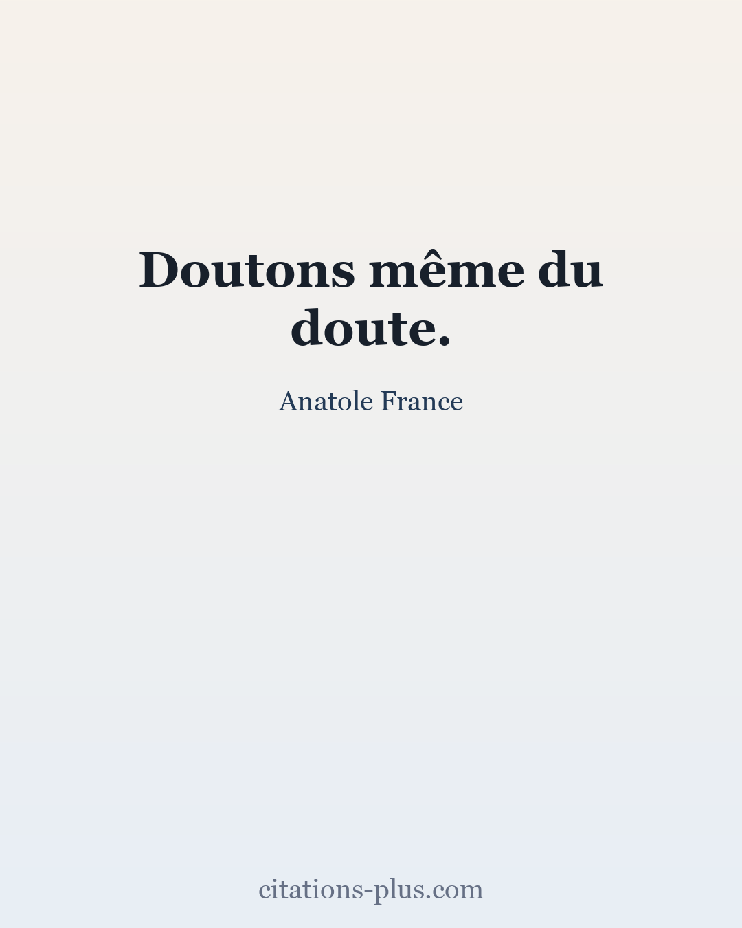 Carte Premium clair — Anatole France