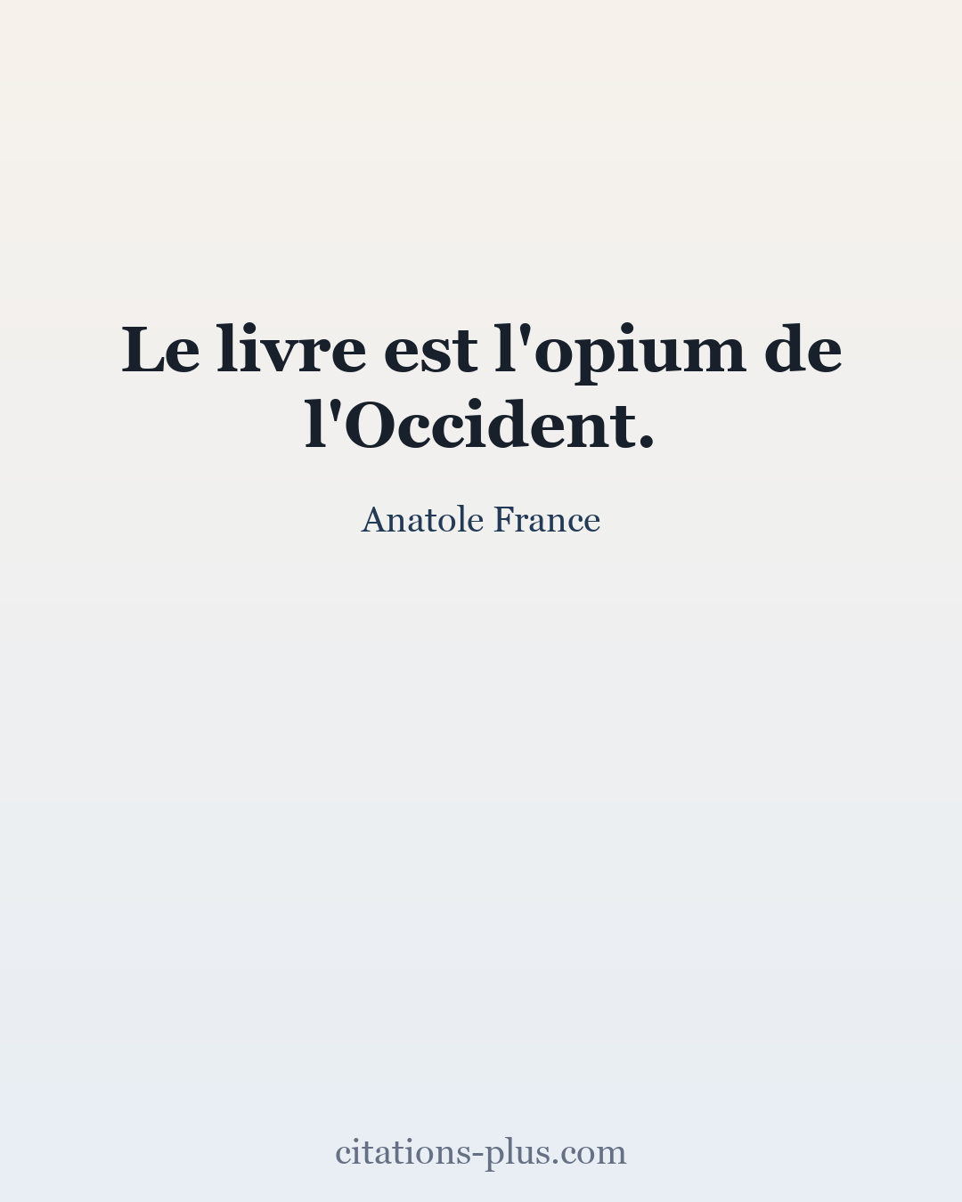Carte Premium clair — Anatole France
