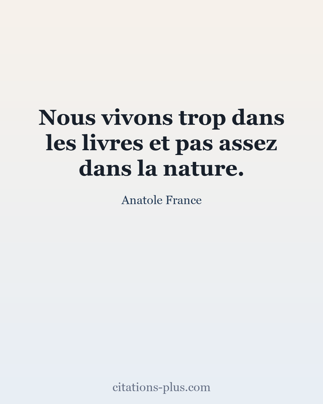 Carte Premium clair — Anatole France