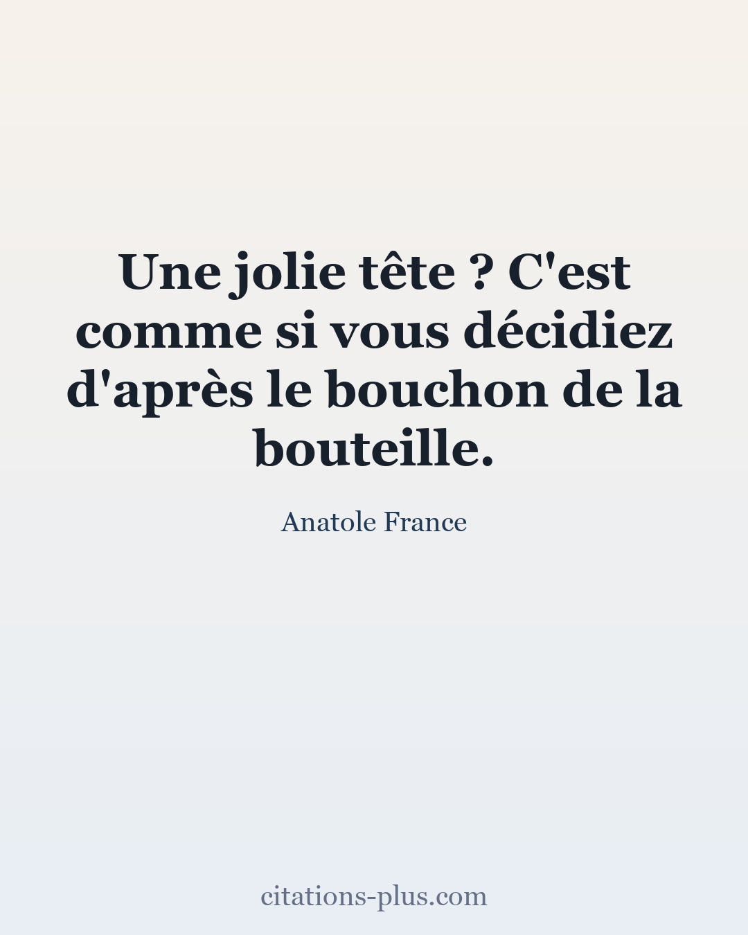 Carte Premium clair — Anatole France