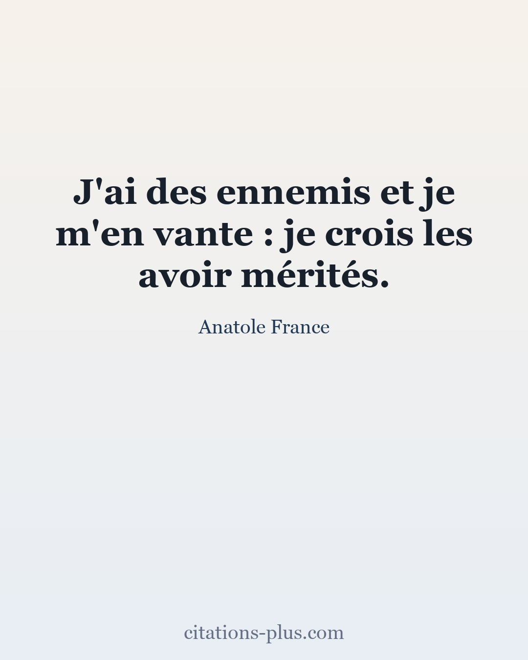 Carte Premium clair — Anatole France