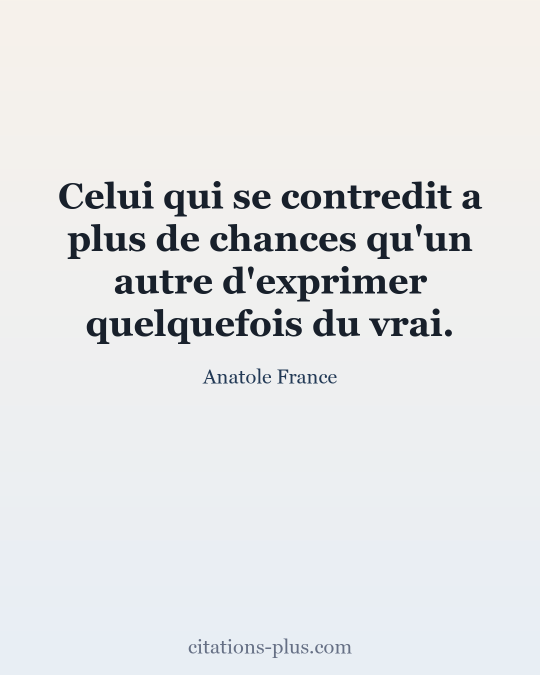 Carte Premium clair — Anatole France