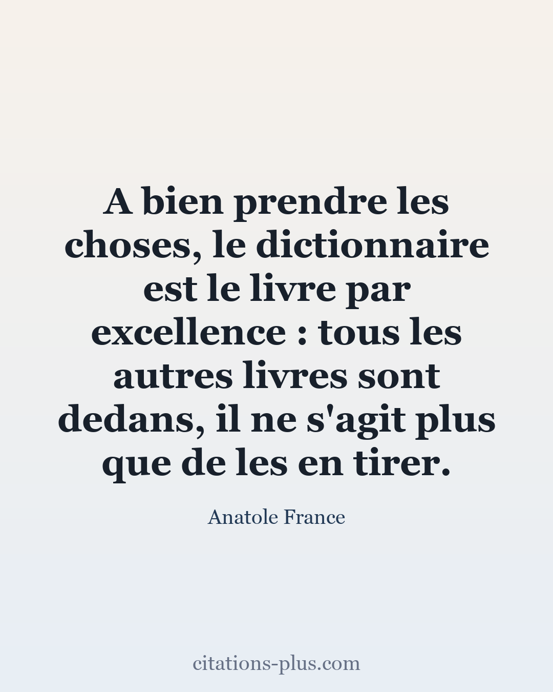 Carte Premium clair — Anatole France