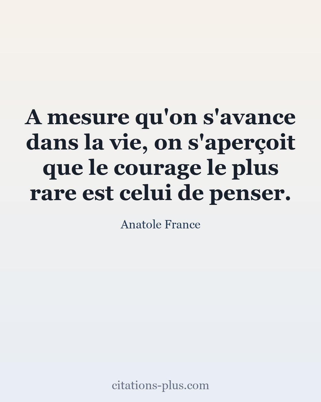 Carte Premium clair — Anatole France