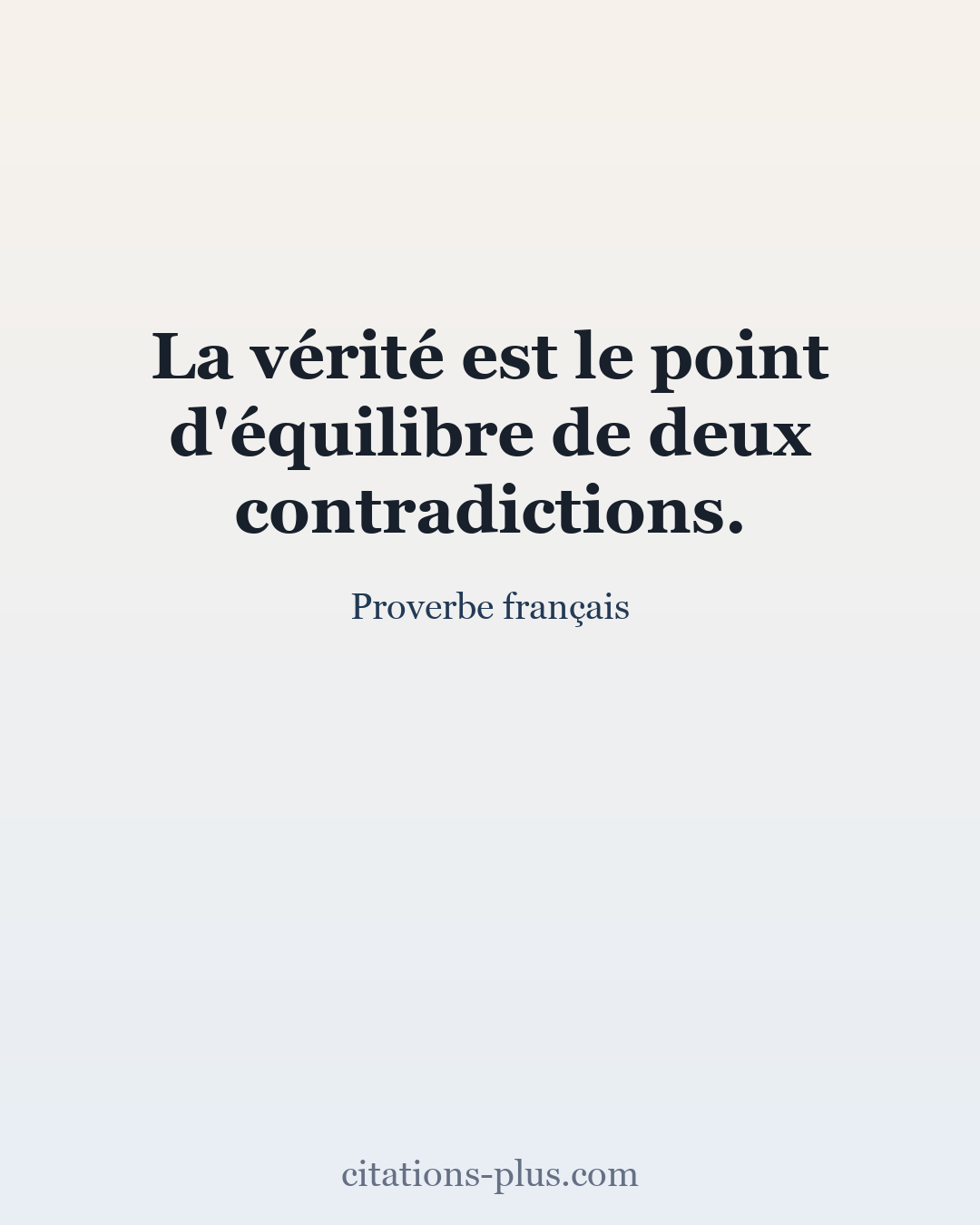 Carte Premium clair — Proverbe français