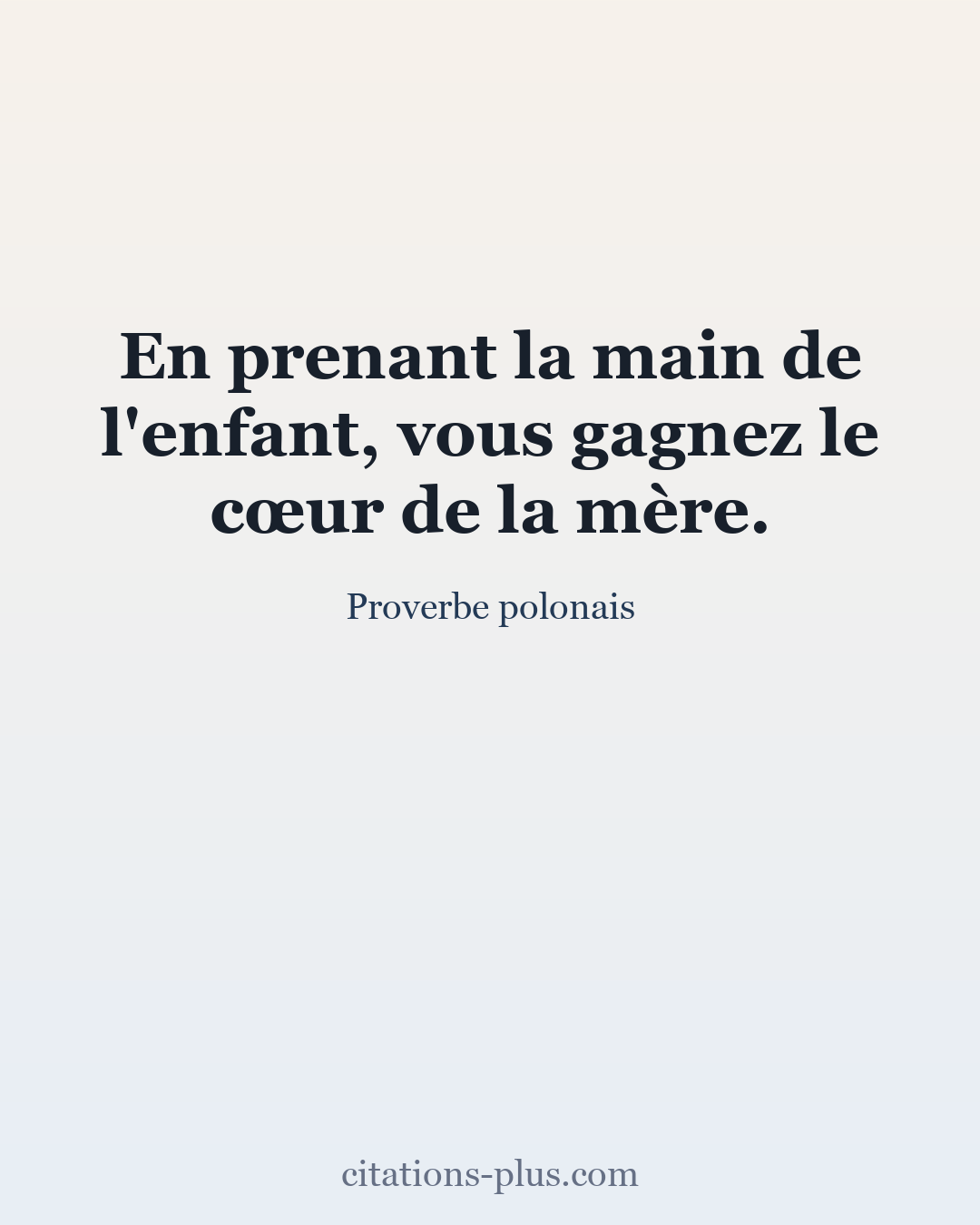 Carte Premium clair — Proverbe polonais